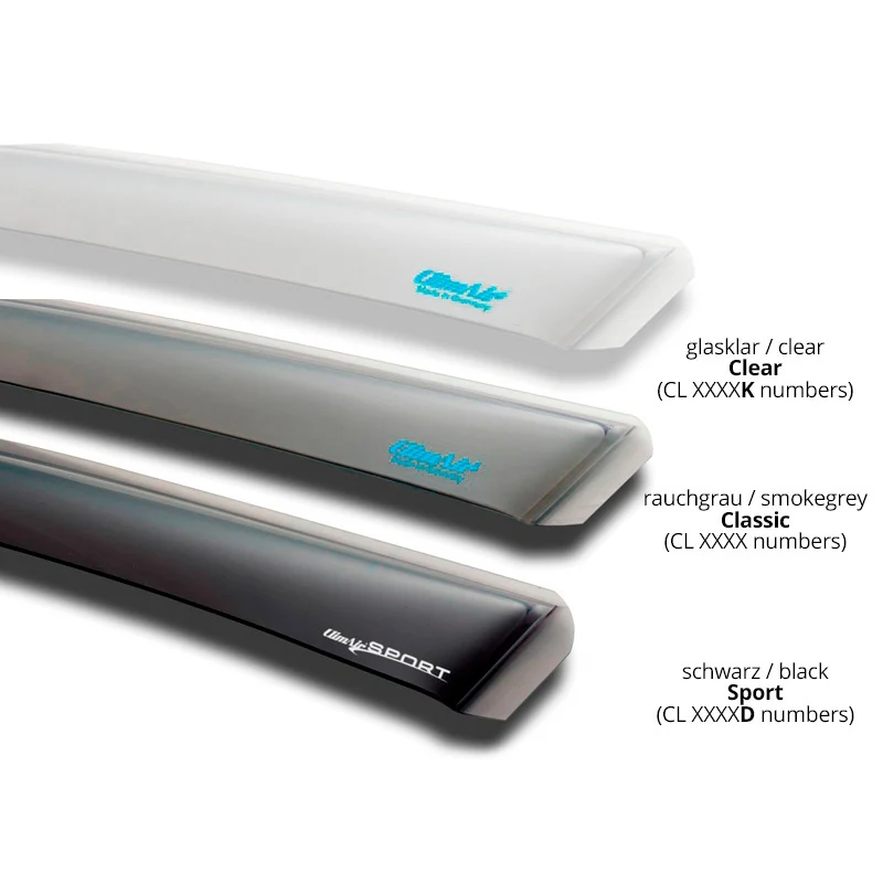 ClimAir, Vindafvisere til bagdøre, Røgfarvet, passer til Volkswagen T-Roc 2017-