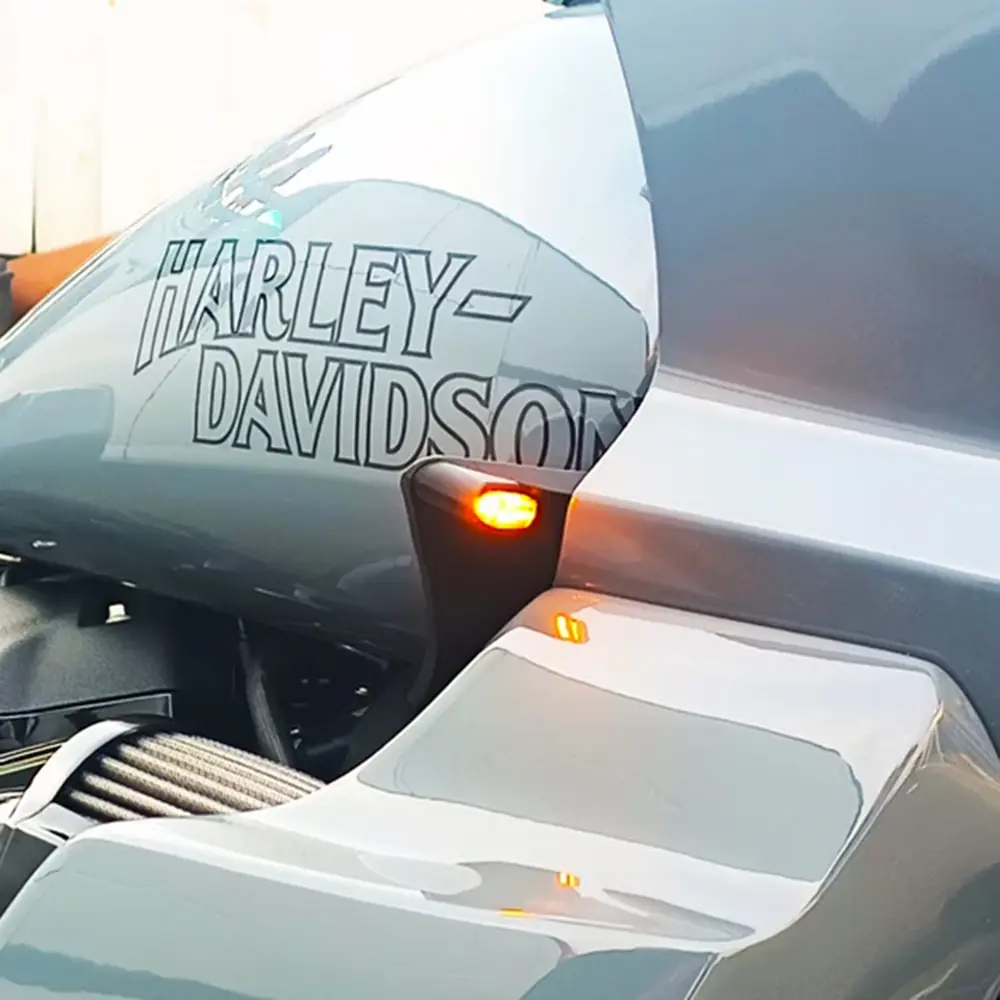 Dominator ST Fairing Wind Deflector LED blinklys til Harley