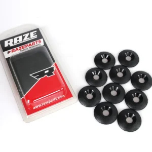 Forsænket nylonbakke 8x30mm sort 10-pak
