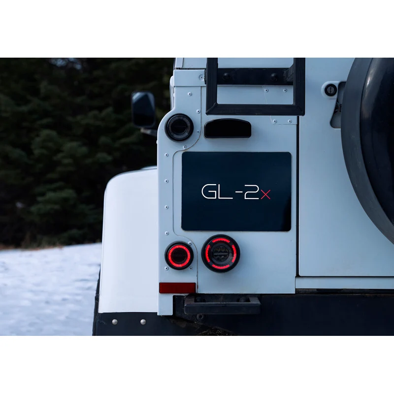 Glohh, GL-2 LED Baglygter til Landrover 90/110 1983-1990 & Defender (LD) 1990-2016 - Sort - 6 stk.