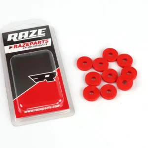 Gummiskive 6x20mm Rød 10-Pak
