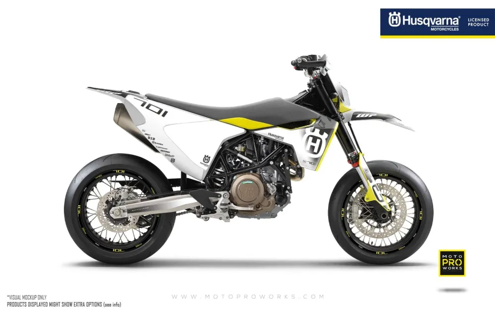 Husqvarna 701 DEKOR - "Ghost" (Hvid/Sort)