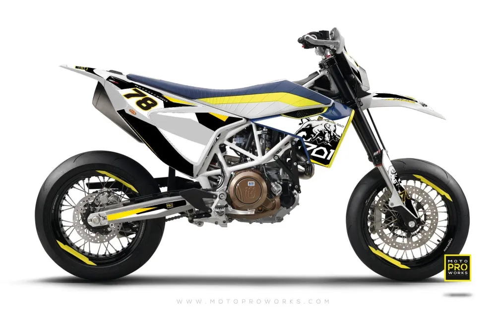 Husqvarna 701 DEKOR - "TORO" (sort/hvid)