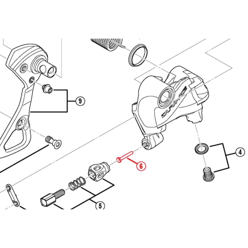 Indsats til justering af kabelspænding til SHIMANO DURA-ACE RD-9000 bagskifter