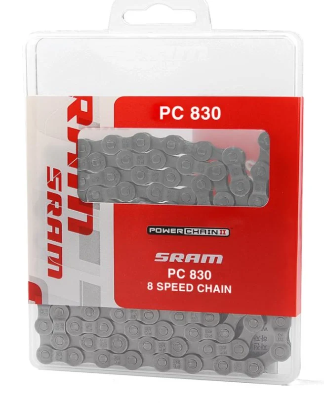 Kæde SRAM 1/2x3/32 PC830 æske Grå 8 speed 114L