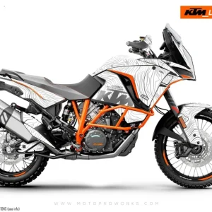 KTM 1290 Super Adventure DEKOR - "Topography" (Hvid)