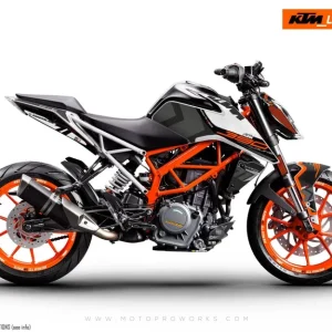 KTM 390 Duke DEKOR - "Rasorblade" (Sort/Orange)