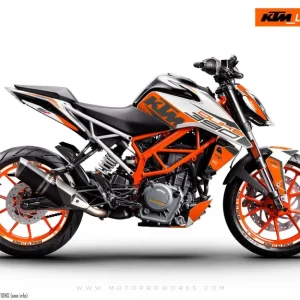 KTM 390 Duke DEKOR - "Torque" (Hvid/Orange)
