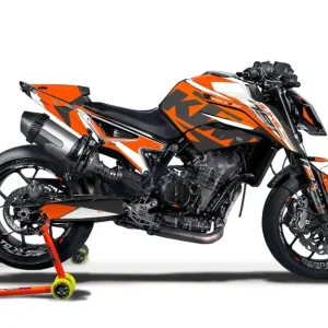 KTM 790 Duke DEKOR - "Torque" (Hvid/Orange)