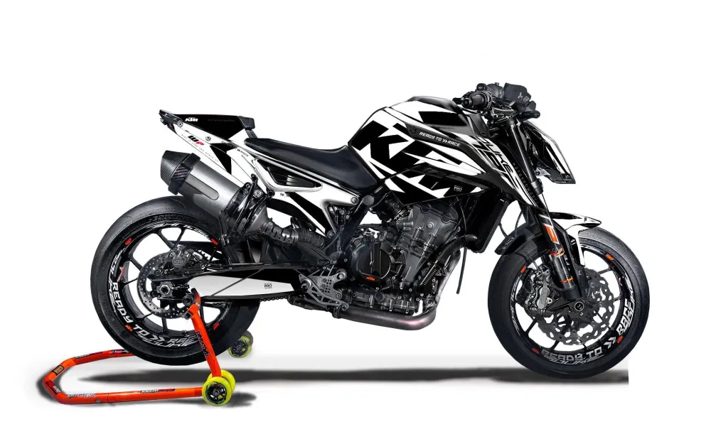 KTM 790 Duke DEKOR - "Torque" (Hvid/Sort)