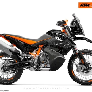 KTM 790/890 Adventure R/S DEKOR - "Topography" (Grå/Hvid)