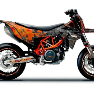 KTM DEKOR - 690 SMC-R "Flake" (Sort/Orange)