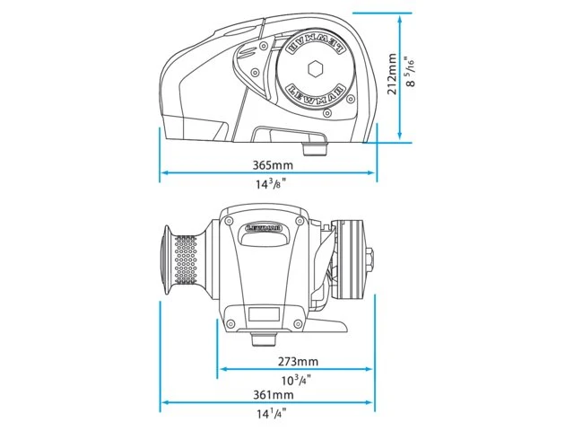 Lewmar, H2 Kun Gypsy, 12 V – Størrelse: 8mm