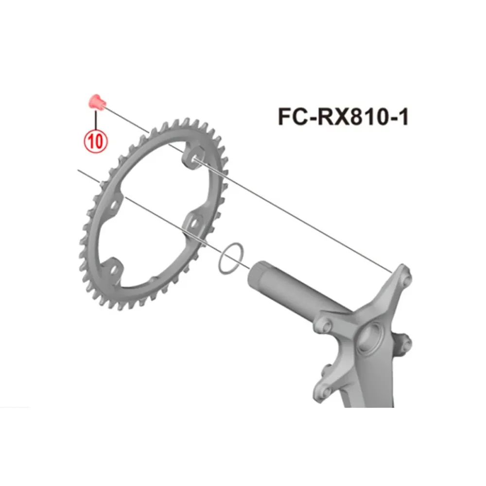 Sæt med 4 kædehjulskruer til SHIMANO GRX FC-RX810 kranksæt