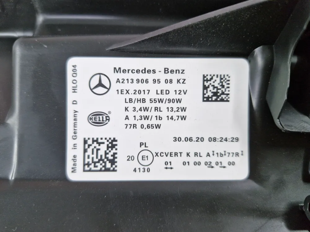 Højre forlygte Mercedes Klasse E W213 Fase 1 LED (02/2016) original brugt ref A2139069608 MERCEDES - BENZ