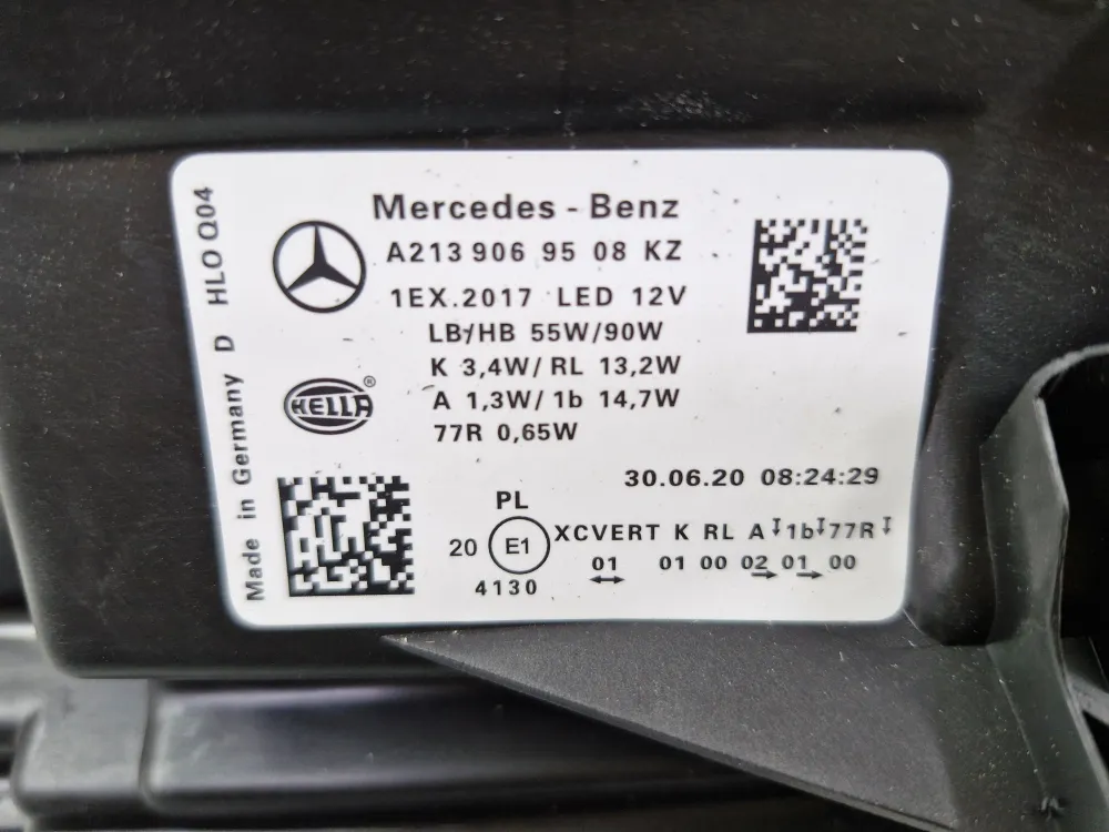 Venstre forlygte Mercedes Klasse E W213 Fase 1 LED (02/2016) original brugt ref A2139069508 MERCEDES - BENZ