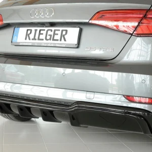 Rieger Bageste Diffuserindsats Audi A3 8V Sportback Facelift - Højglans Sort