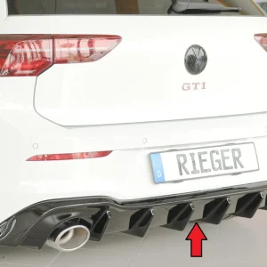 Rieger Diffuser VW Golf MK8 GTI Clubsport 2020+ - Højglans Sort