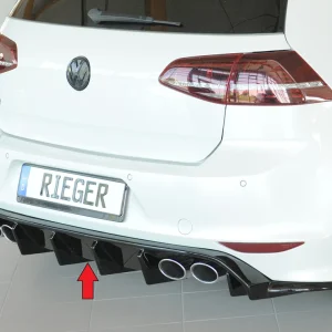 Rieger Diffuser Volkswagen Golf MK7 R / R-Line - Højglans Sort