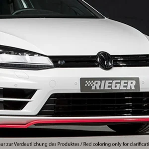 Rieger Front Splitter Volkswagen Golf MK7 R / R-Line - Højglans Sort