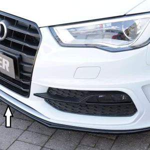 Rieger Frontsplitter Audi S3, A3 S-Line 8V - Højglans Sort