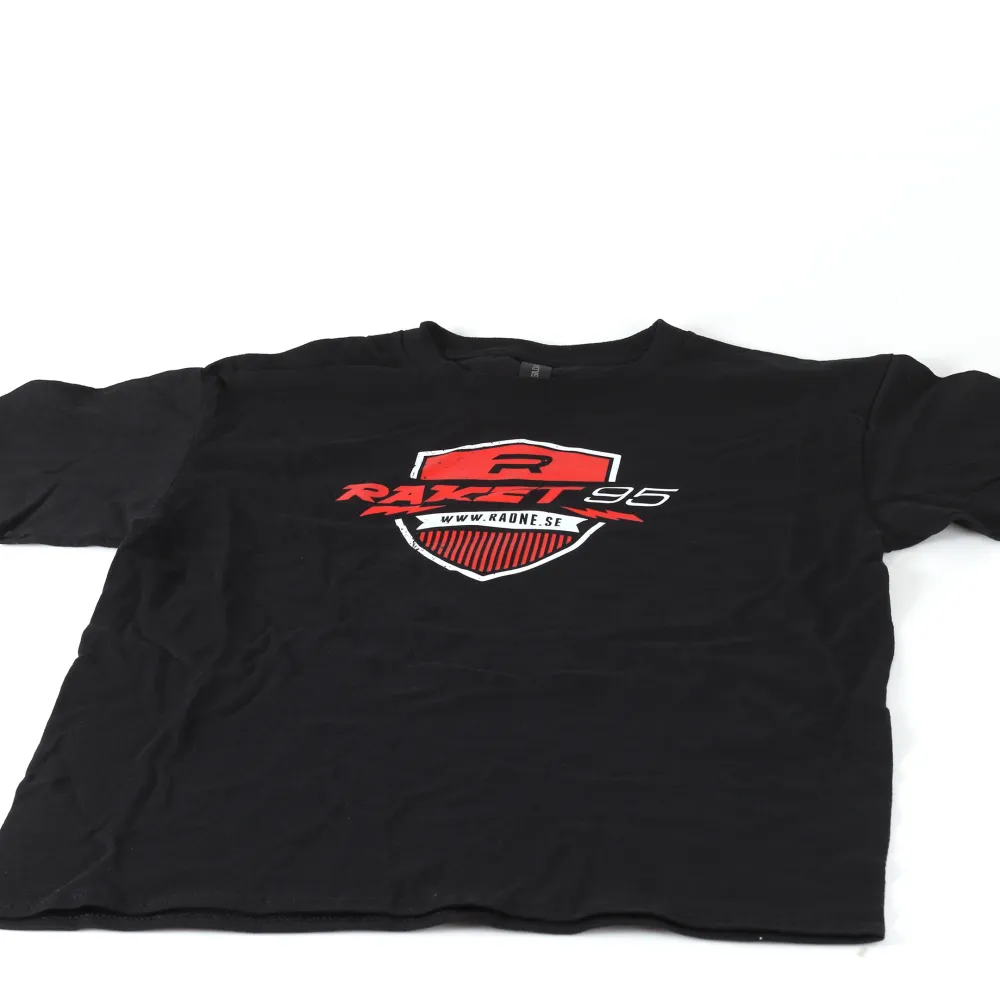 Rocket T-shirt sort Barn XL