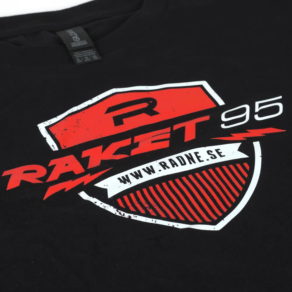 Rocket T-shirt sort Barn XL