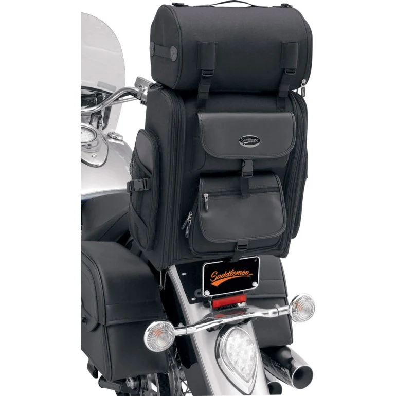 Saddlemen S2200E Udvidelig Sissy Bar-motorcykeltaske