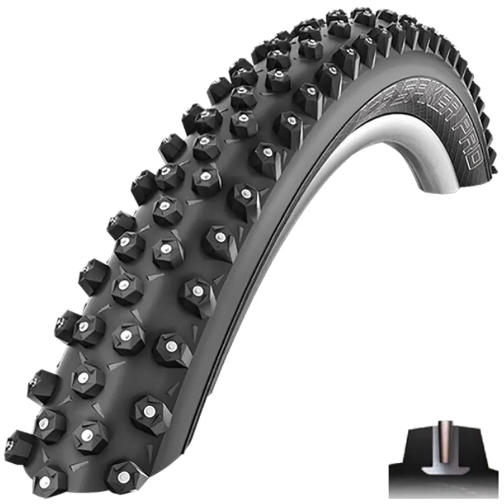 SCHWALBE ICE SPIKER PRO 27.5x2.60 DD RACEGUARD Tubeless Ready Soft Black-dæk