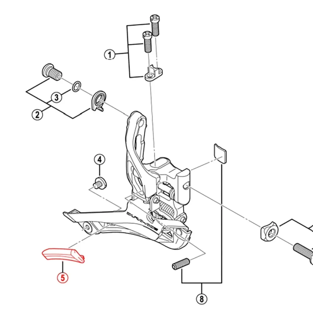 SHIMANO DURA-ACE FD-9000 Gaffelplade til forskifter #Y5NF19000