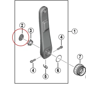 SHIMANO krumtapdæksel til FC-R8100-P kranksæt