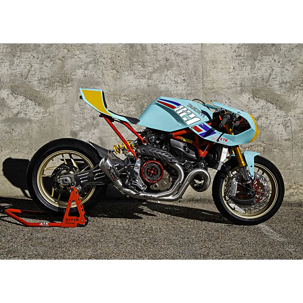 Spark 60'er Style Rustfrit Stål Universal Motorcykel Slip-On Lyddæmper