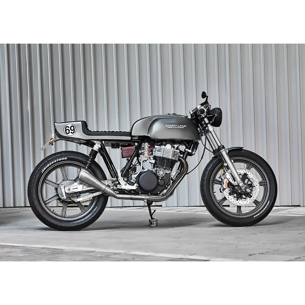 Spark 60'er Style Rustfrit Stål Universal Motorcykel Slip-On Lyddæmper