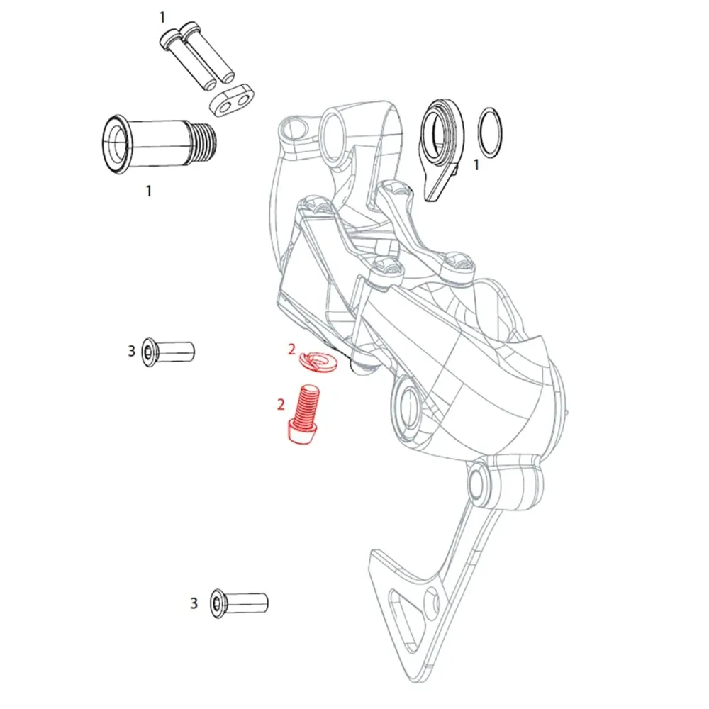SRAM GX 1x11V bagskifterkabelskrue #11.7518.057.000