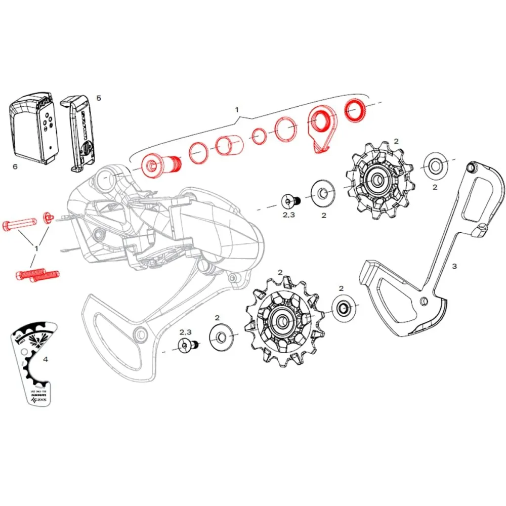 SRAM X01 Eagle AXS sæt til montering og justering af bagskifter #11.7518.092.001