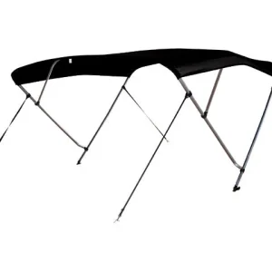 Talamex, Bimini Top Deluxe 3 Buer - Sort, 600D Polyester – Størrelse: 183x155-168x117 CM