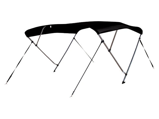 Talamex, Bimini Top Deluxe 3 Buer - Sort, 600D Polyester – Størrelse: 183x155-168x117 CM