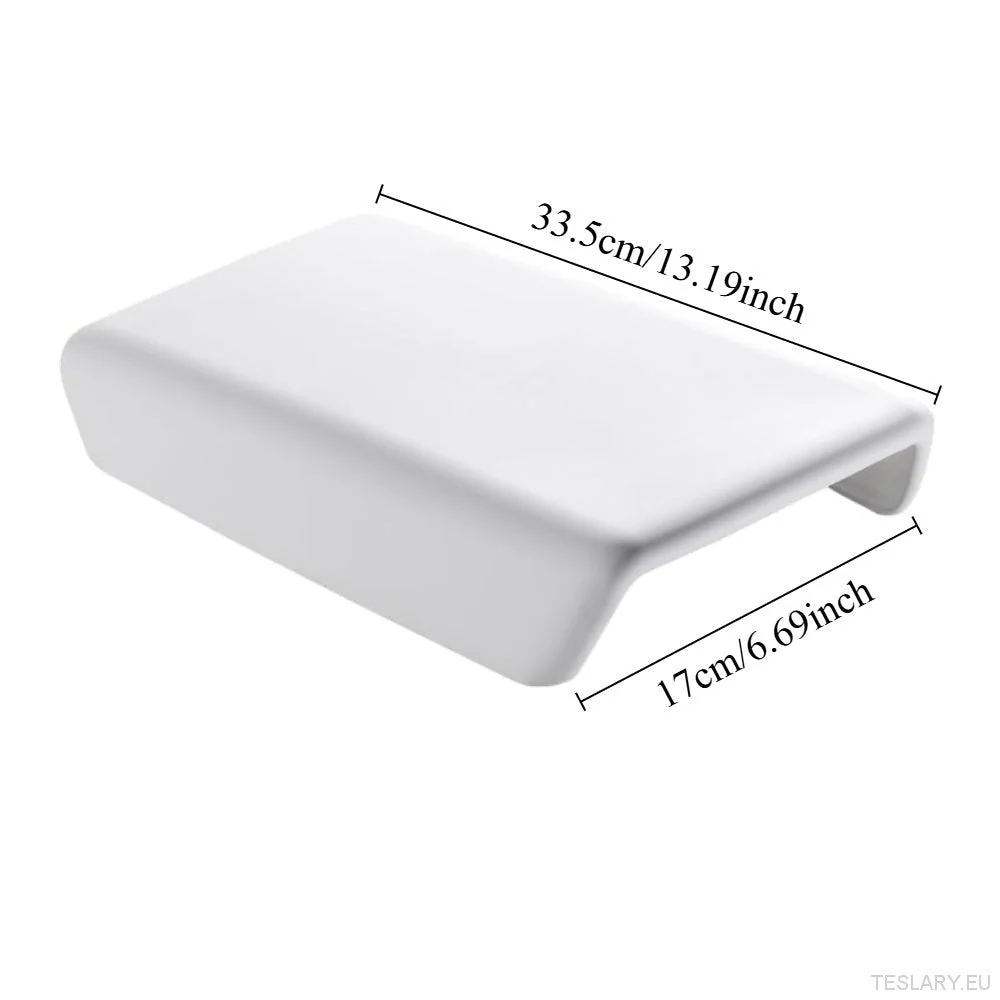 Tesla Model 3/Y (2019-2024) Hvid midtkonsolafdækning-skridsikre TPE Armrest Protector Pad, Interior Accessory