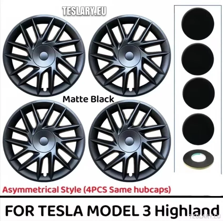 18" Tesla Model 3+ Highland Full Rim Matsorte Hjulkapsler