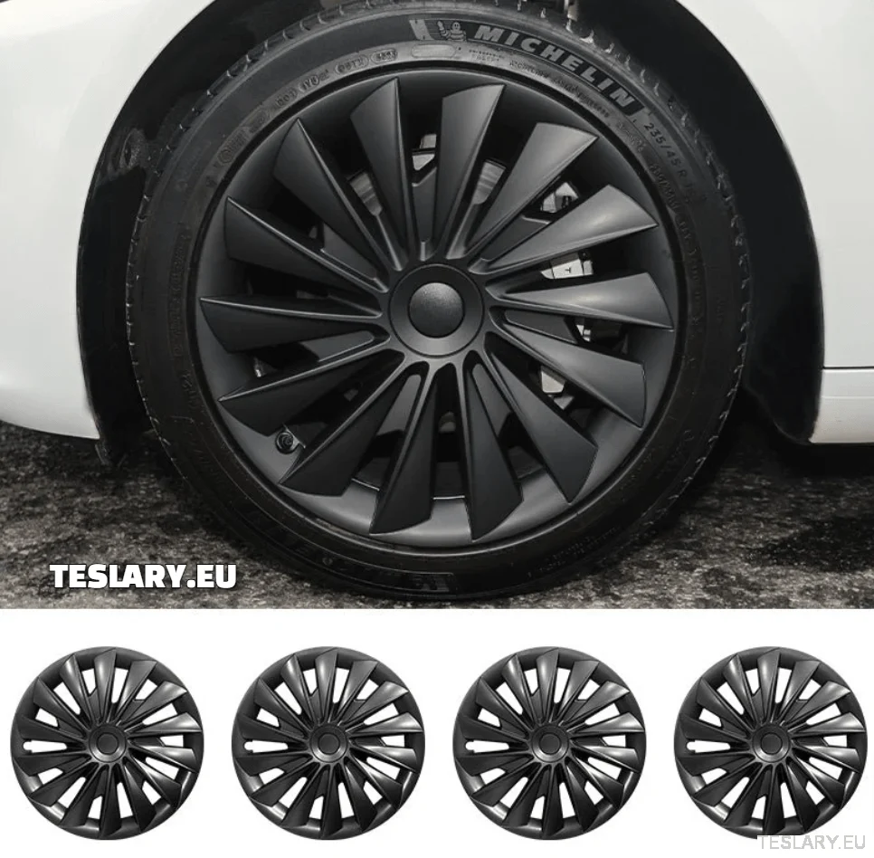 Tesla Model 3+ Highland 18" Hjulkapsler i bladstil - matsort