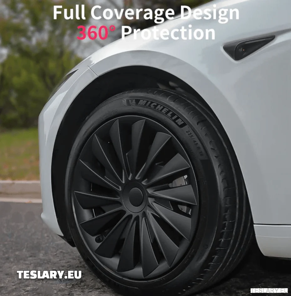 Tesla Model 3+ Highland 18" Hjulkapsler i bladstil - matsort