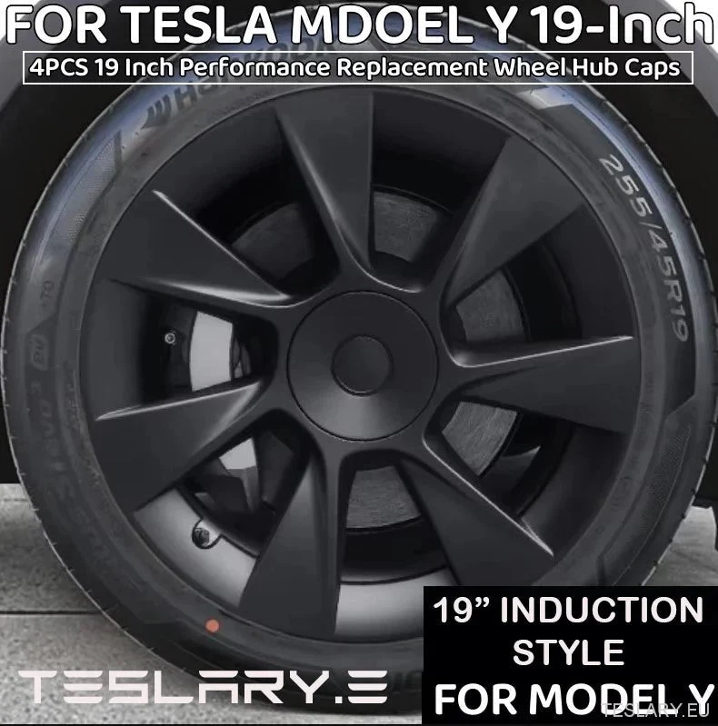 Tesla Model Y 19" Hjulkapsler i induktionsstil med ydeevne