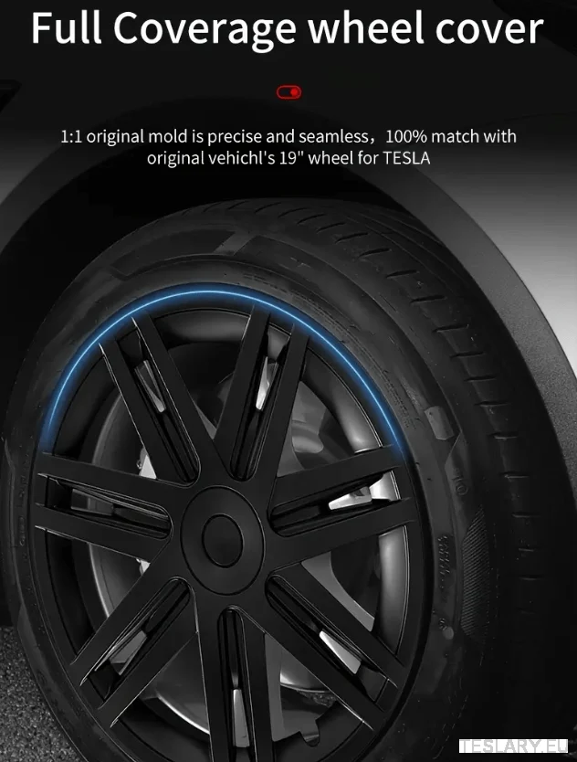 TESLA MODEL Y 19" UNIKKE S3 HJULNAV MED FULDKAPNING I STJERNESTIL