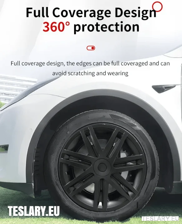 TESLA MODEL Y 19" UNIKKE S3 HJULNAV MED FULDKAPNING I STJERNESTIL