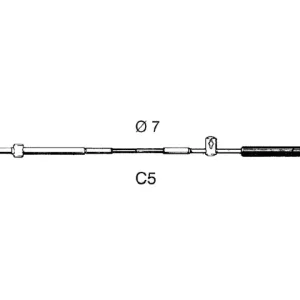 Ultraflex, C5 Kontrolkabel til Mercury/Mercruiser, 95 mm, 1 stk – Størrelse: 3,97 M