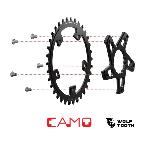 WOLF TOOTH CAMO M8 kranksæt Star Sram Direct Mount Offset 6mm Sort
