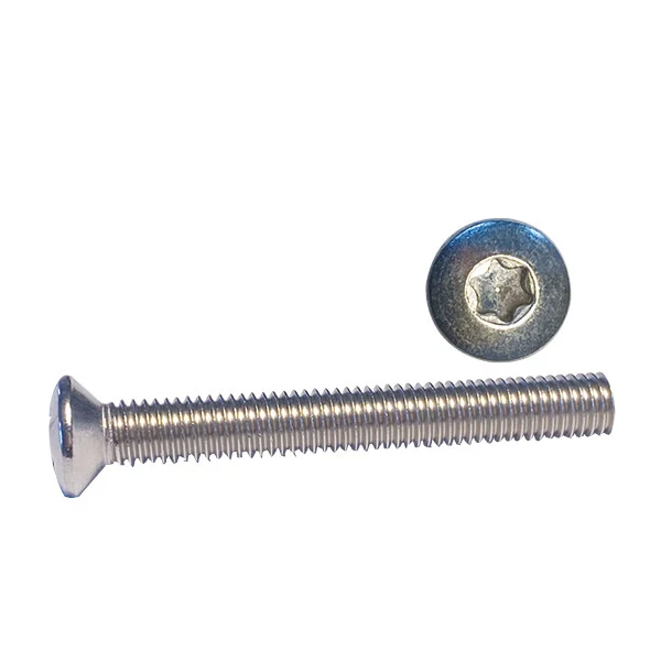 Maskinskrue Pan Hoved Torx kærv TX45 8x70 A4 ISO14583 4 stk + møtrikker