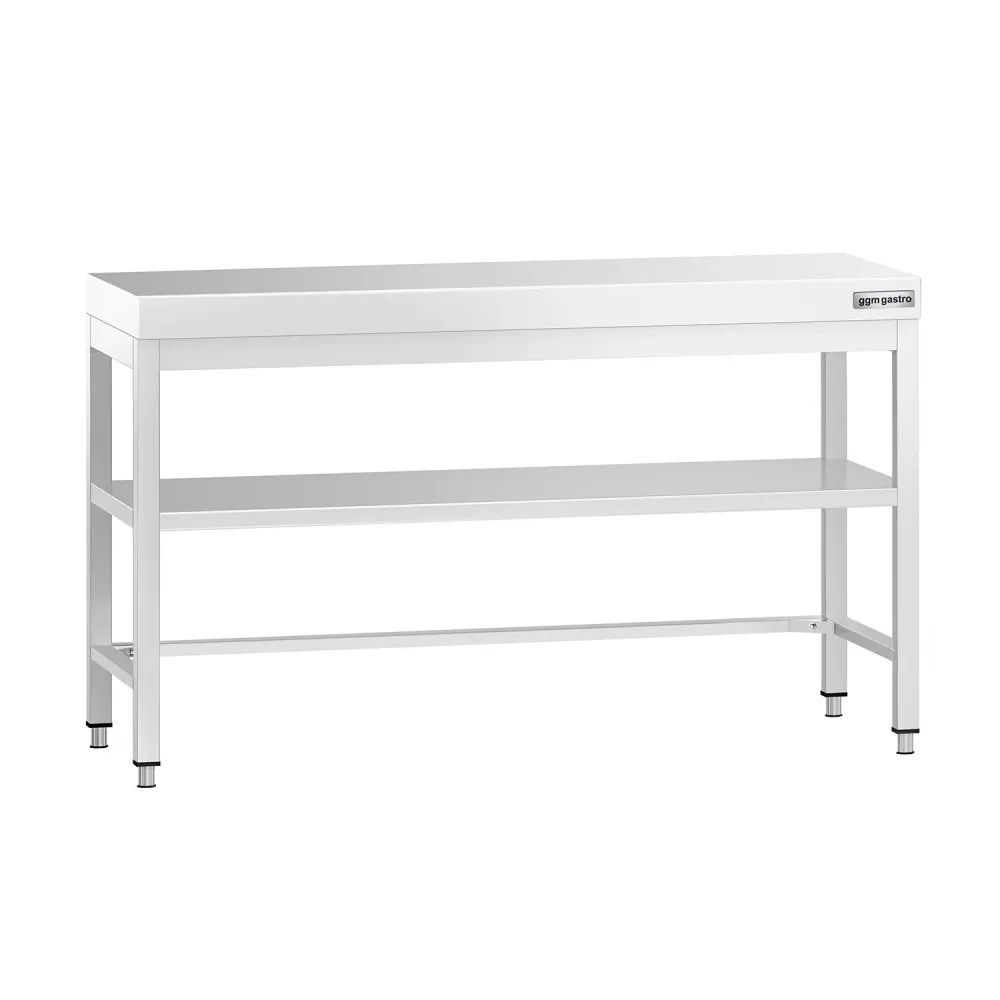 Rustfrit Stålbord SELECT 1,4 m - med underhylde & afstivning