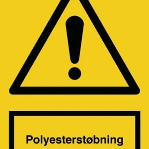 Advarselsskilt, Polyesterstøb. 210