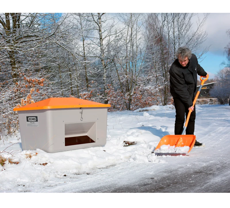 Sand/saltbeholder - 1100 Liter - Med bundåbning